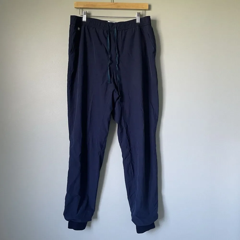 FIGS Mesh Lined Jogger Scrub Pants Medical Nurse Navy Blue Men's Size Large Tall